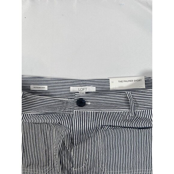 Loft The Palmer Short, Women’s Size 12, Blue Seersucker NWT - Picture 4 of 5